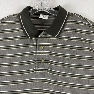 Columbia, Cotton, Striped, Tan/Brown, Polo Shirt, Size XXL